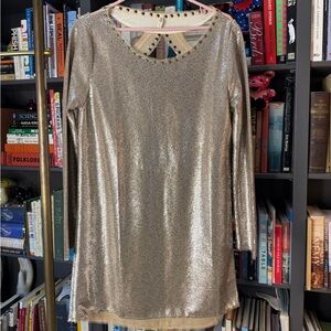 Spell Bond Girl Mini Dress in Gold Large